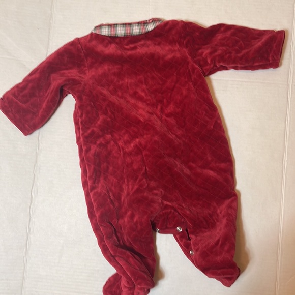 Ralph Lauren Baby Bunting w Tartan Plain Collar & Lining Size 9 Months - Picture 4 of 4